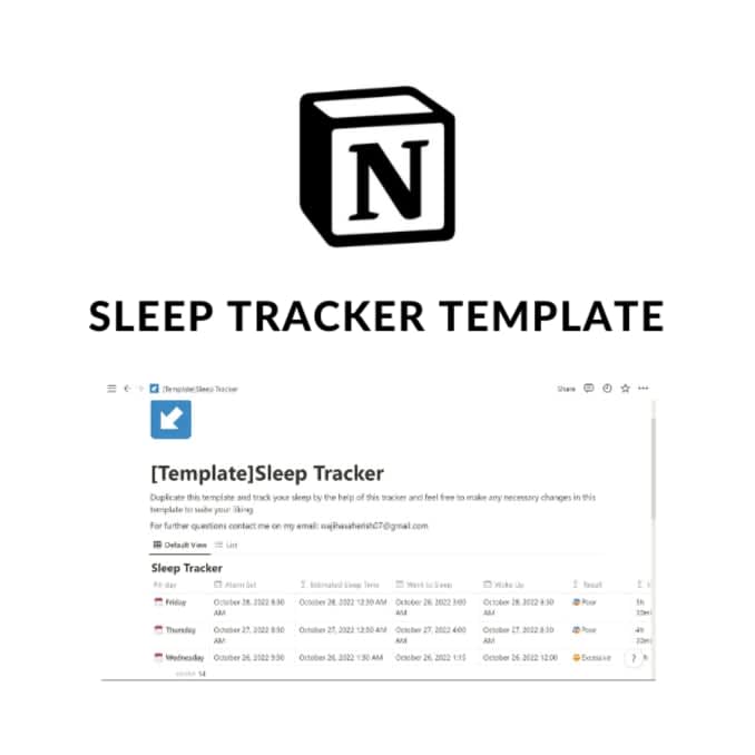 I Made a sleep tracker for myself. what do you think? : r/Notion