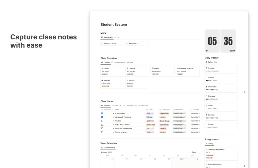 Notion Student System | Prototion | Buy Notion Template