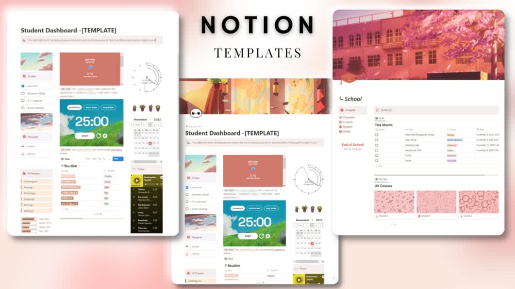 Students Dashboard for Notion