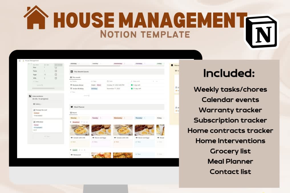 House Management | Prototion | Buy Notion Template