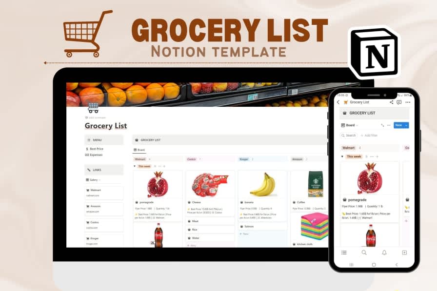 Grocery List Notion Template