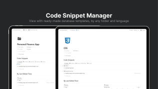 Code Snippet Manager | Prototion | Buy Notion Template
