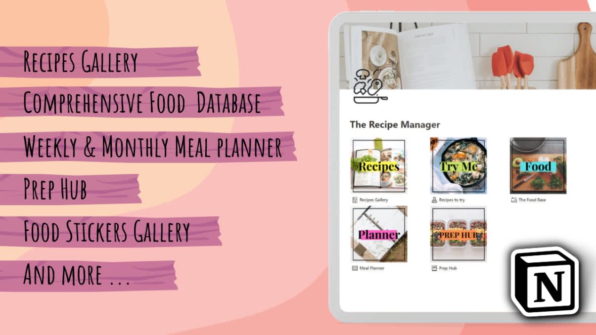 Recipe Manager & Meal Planner | Prototion | Notion Template