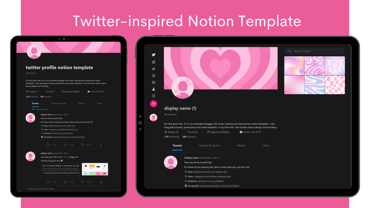 Twitter-Inspired Notion Template | Prototion