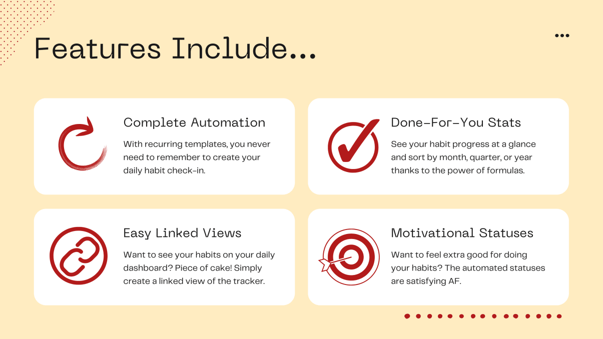 Automated Simple Habit Tracker | Prototion | Notion Template