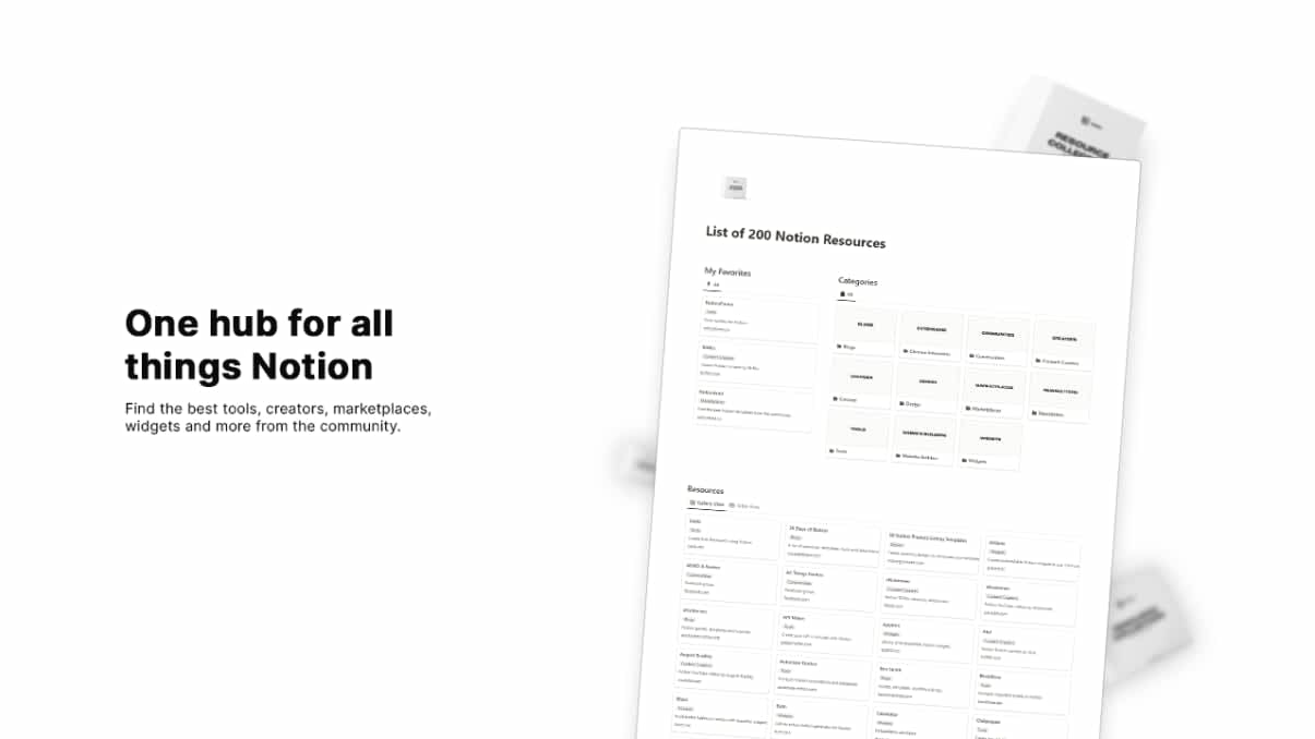 200 Notion Resources | Prototion | Get Notion Template