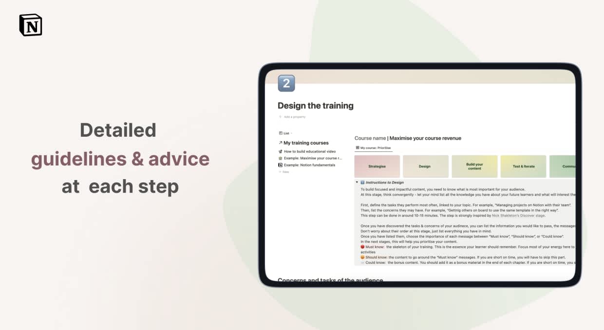 Training Course Builder | Prototion | Buy Notion Template