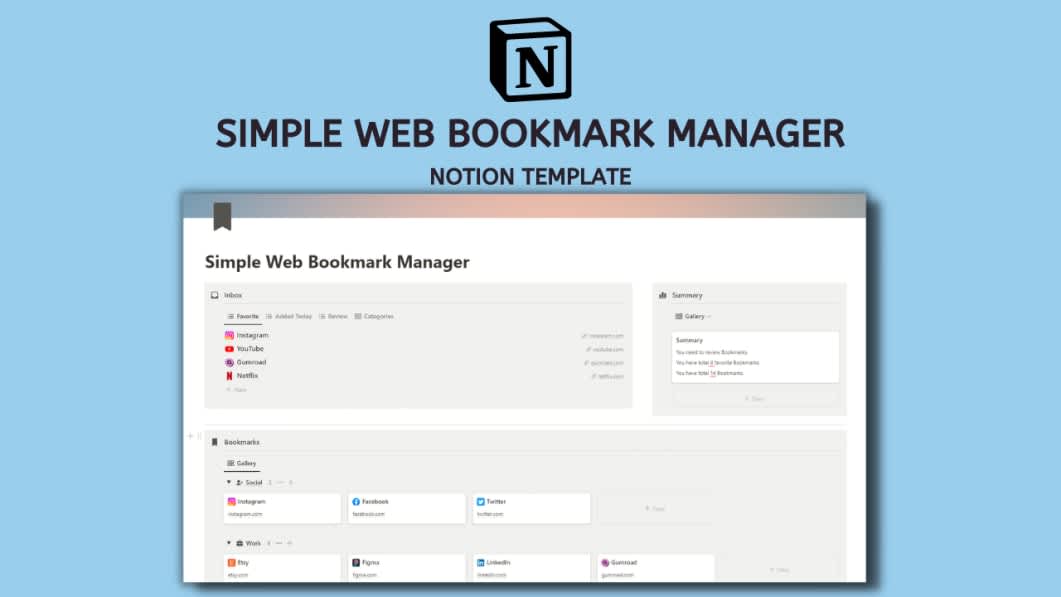 Notion Web Bookmark Manager