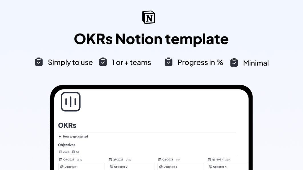Premium OKRs Notion Template
