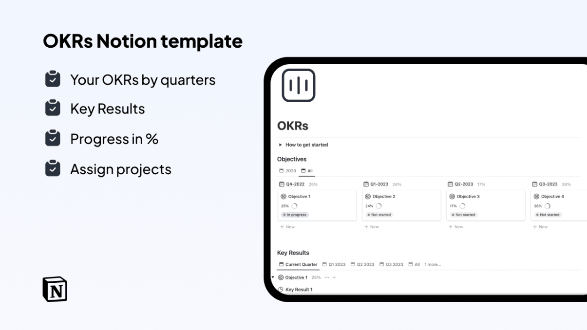 Premium OKRs | Prototion | Buy Notion Template