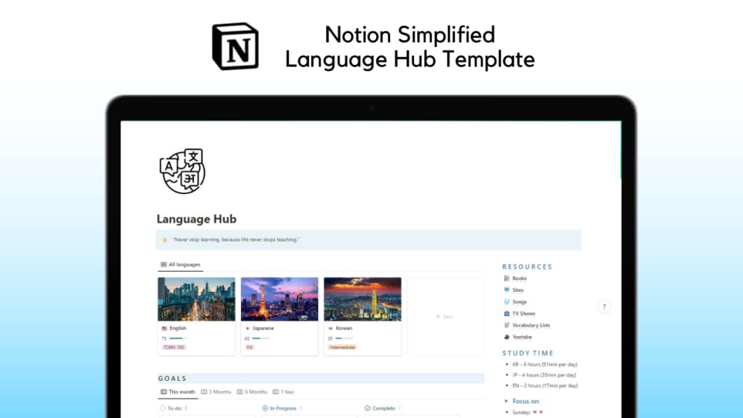 Notion Simplified Language Hub Template