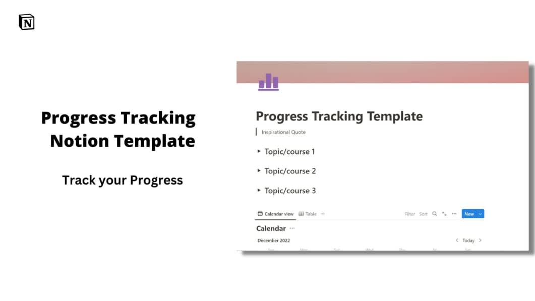 Progress tracking Template