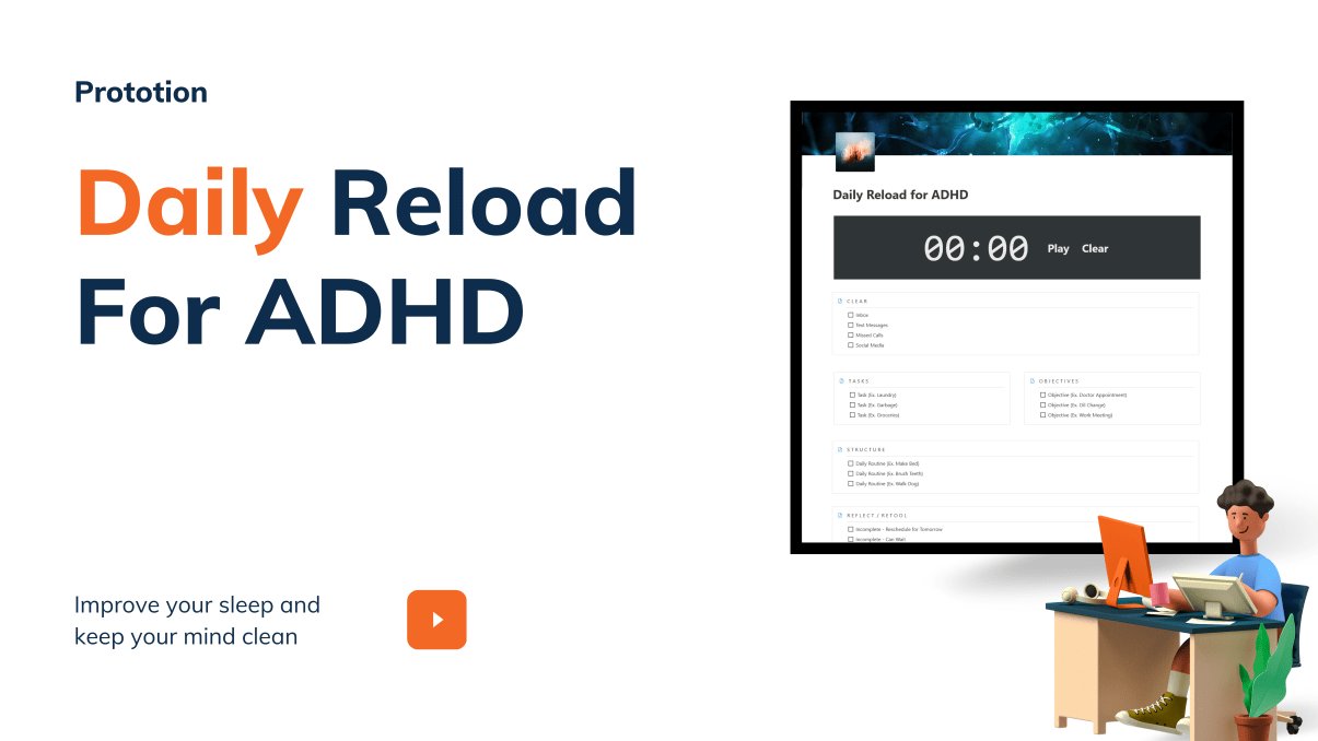 Daily Reload for ADHD | Prototion | Buy Notion Template