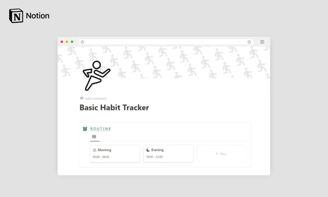 Basic Habit Tracker | Prototion | Buy Notion Template