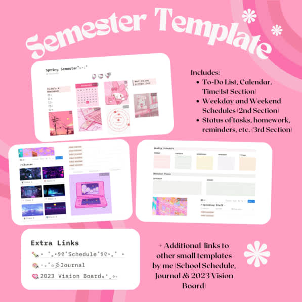 Notion - School Semester Template