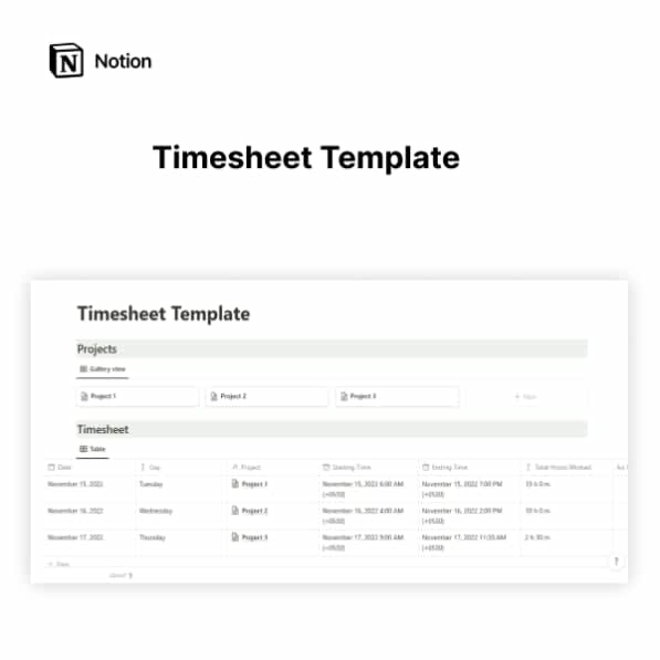 The Timesheet Template