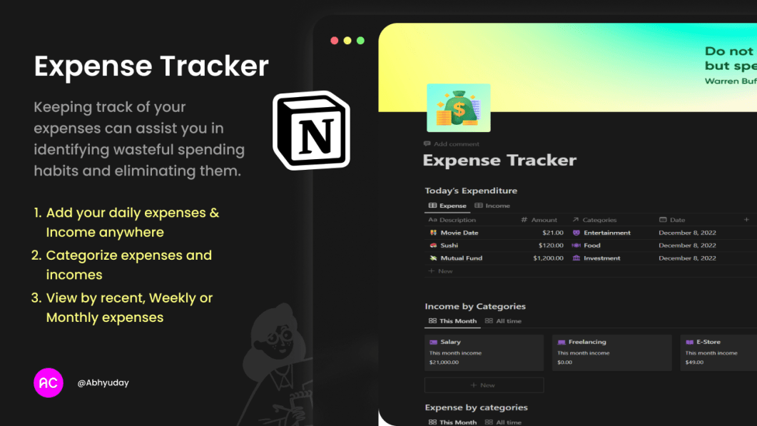 Expenses and Income Tracker