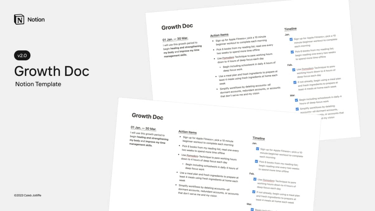 Notion Growth Doc | Prototion | Buy Notion Template