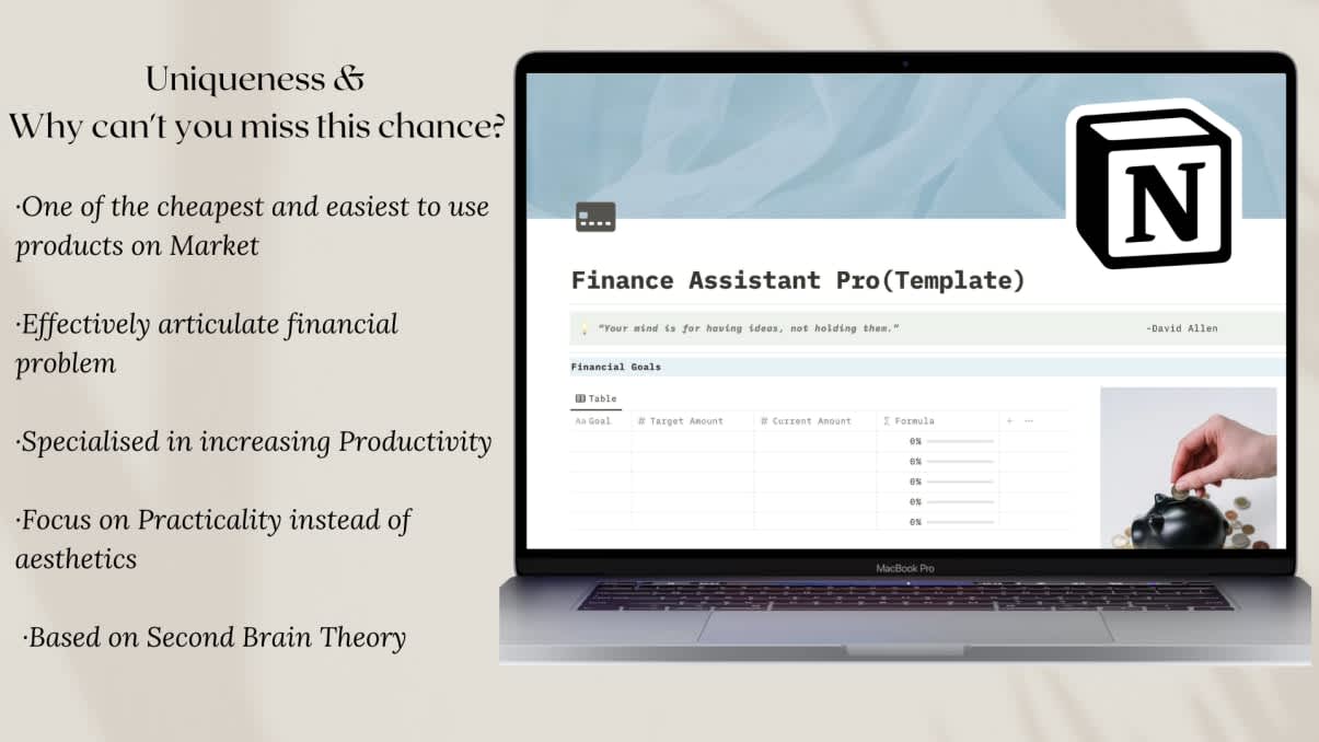 Finance Assistant Pro | Prototion | Buy Notion Template