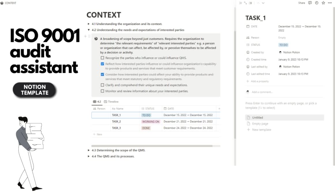 ISO 9001 - audit assistant | Prototion | Buy Notion Template