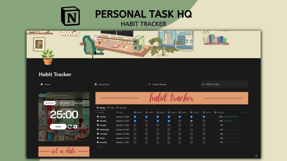 Personal Task HQ | Prototion | Buy Notion Template