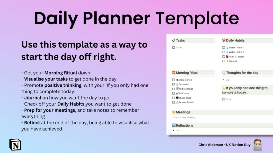 Daily Planner Template