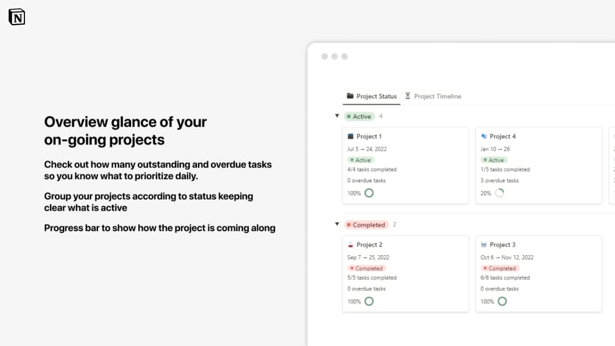 Project Management | Prototion | Notion Template