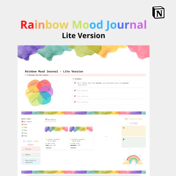 Rainbow Mood Journal