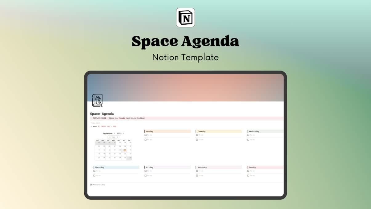 Space Agenda | Prototion | Buy Notion Template