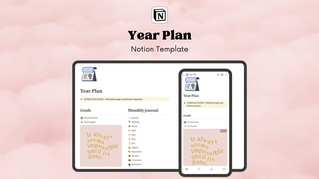 Year Plan - Notion template