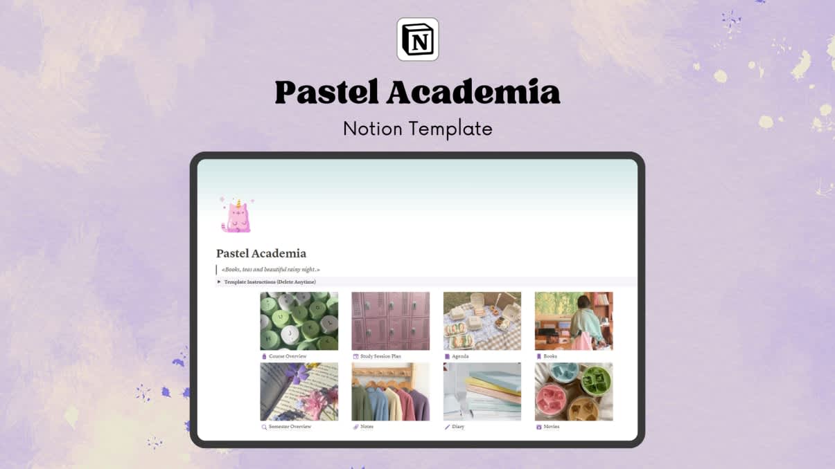 Pastel Academia | Prototion | Buy Notion Template