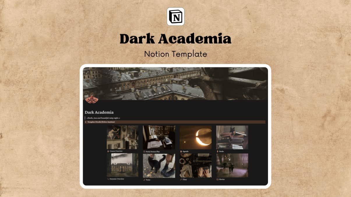 Dark Academia | Prototion | Notion Template