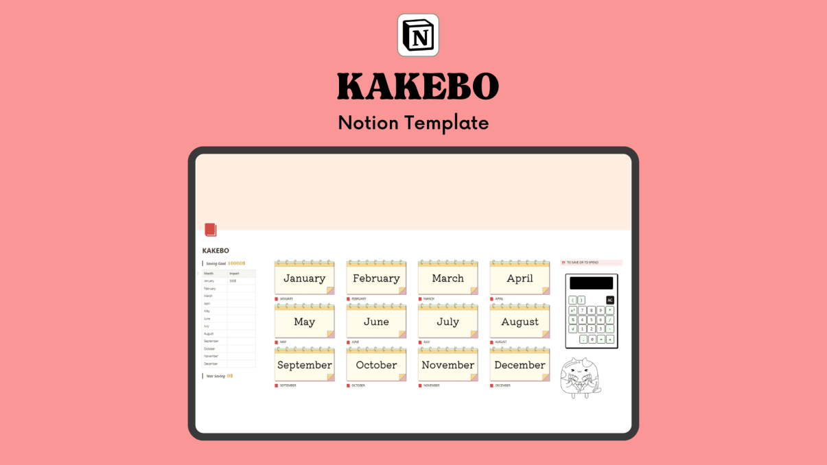 KAKEBO Finance Tracker | Prototion | Buy Notion Template