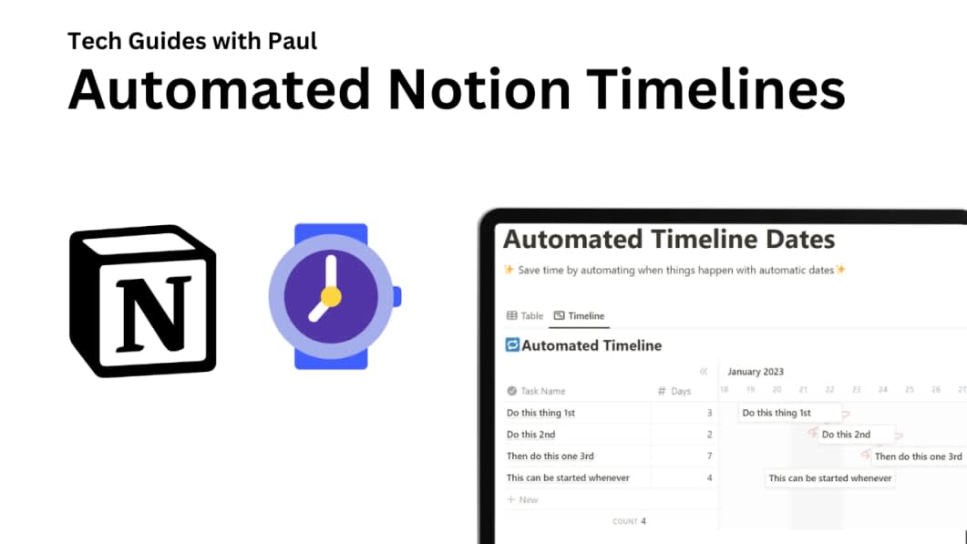 Automated Timeline for Project Planning