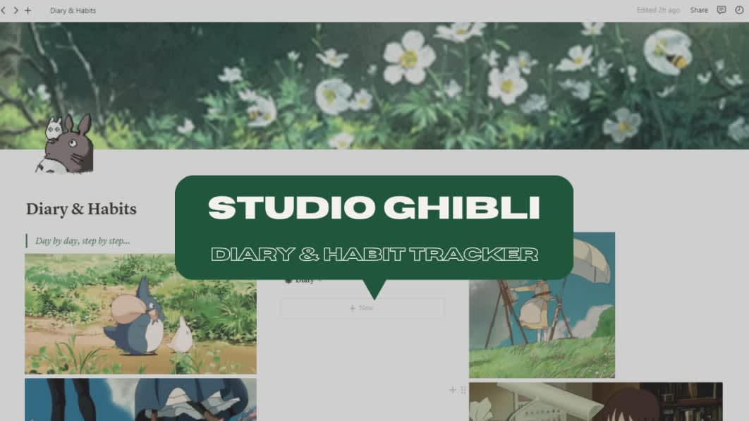 Studio Ghibli - Diary % Habit Tracker