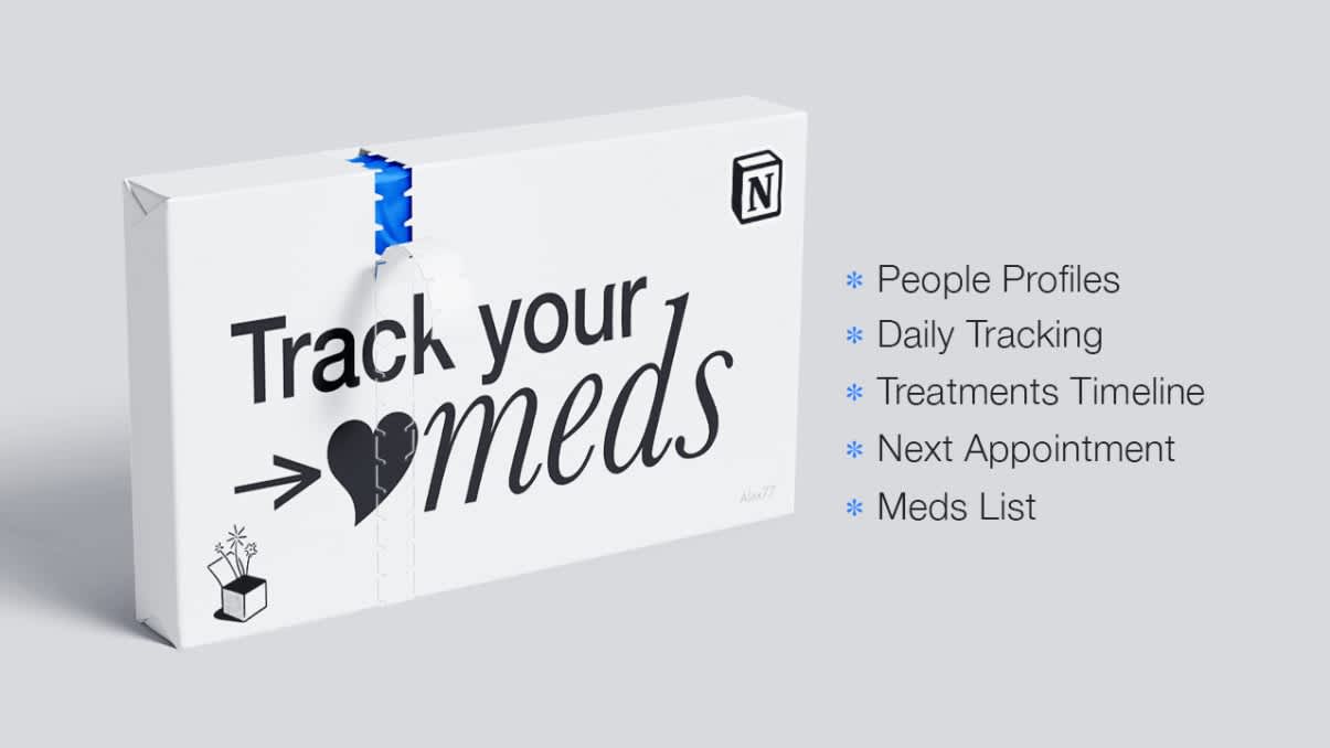 Track Your Meds | Prototion | Get Notion Template