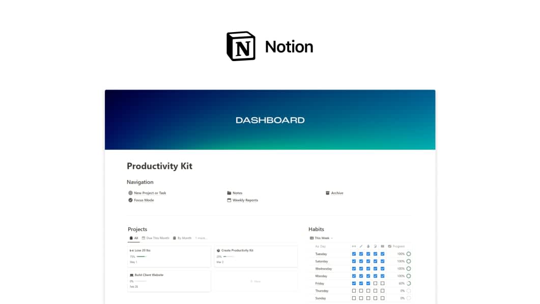 Notion Productivity Kit