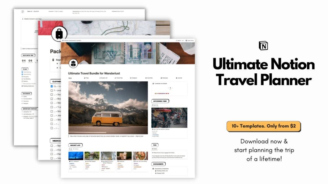 Ultimate Notion Travel Planner