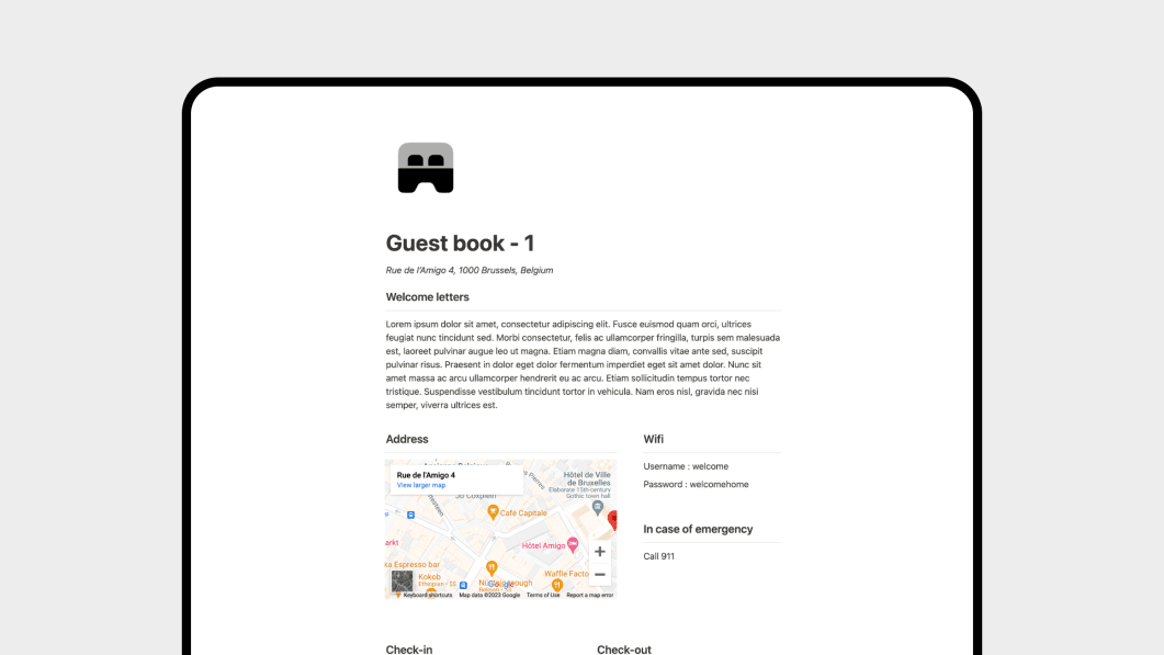 Guest - Welcome book