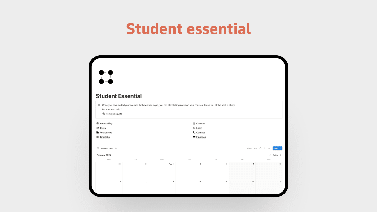 Student Essential | Prototion | Buy Notion Template