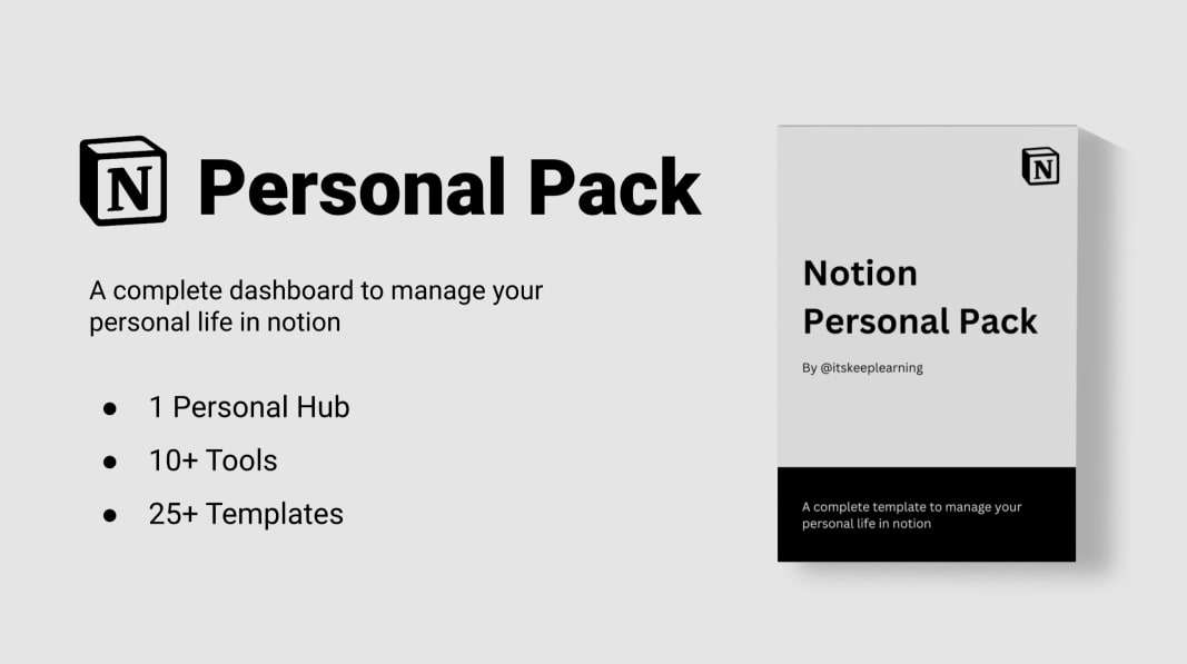 Notion Personal Pack