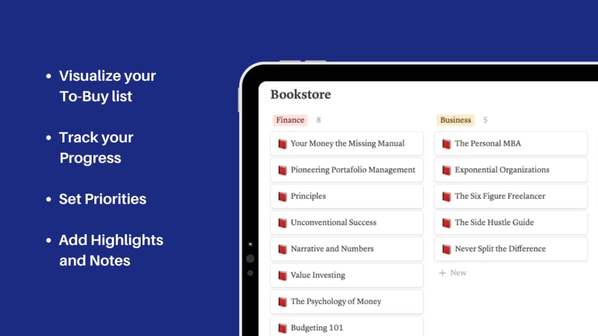 Reading Tracker | Prototion | Buy Notion Template