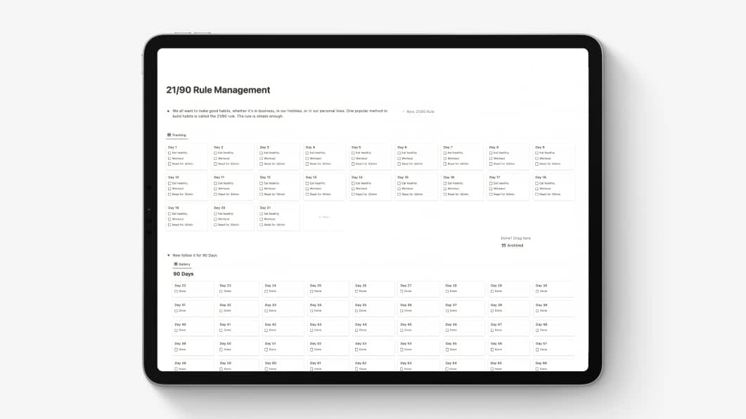 21/90 Rule Management