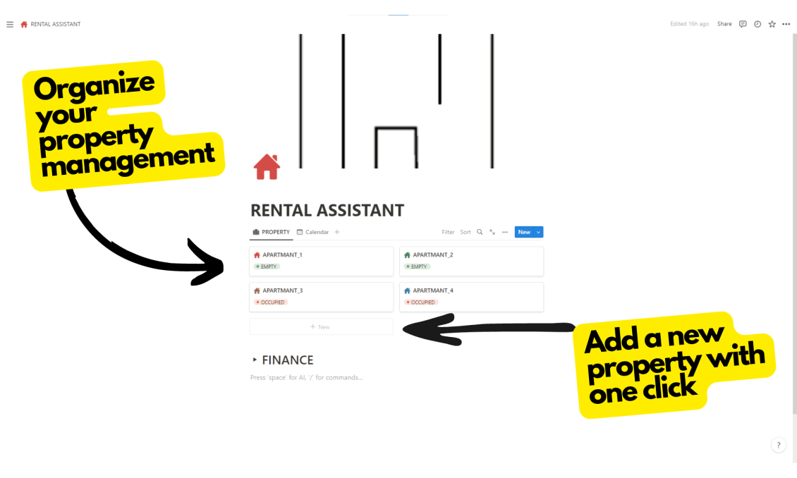 Rental Assistant | Prototion | Buy Notion Template