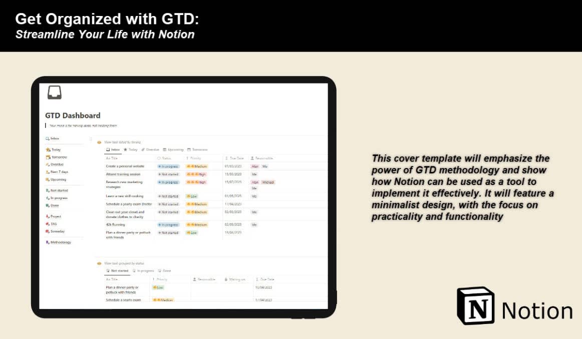 GTD Dashboard | Prototion | Buy Notion Template