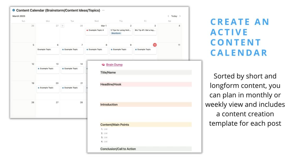 Content Calendar & Social Media | Prototion