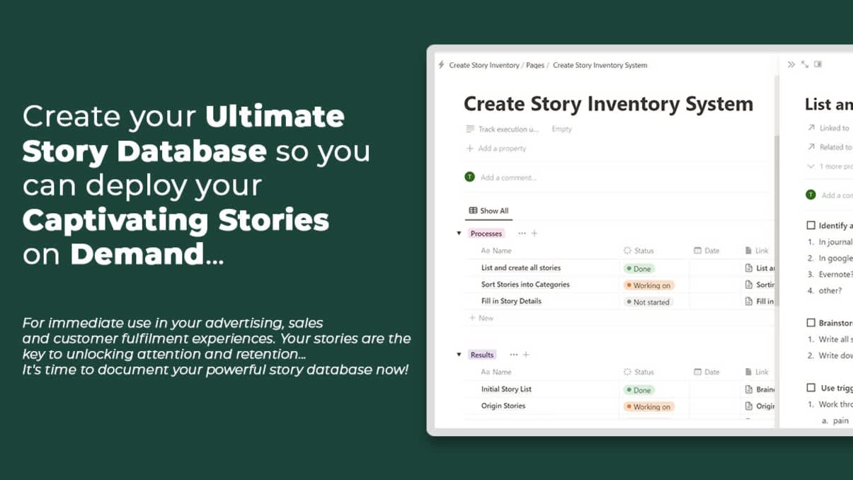 Document Your Story Inventory | Prototion