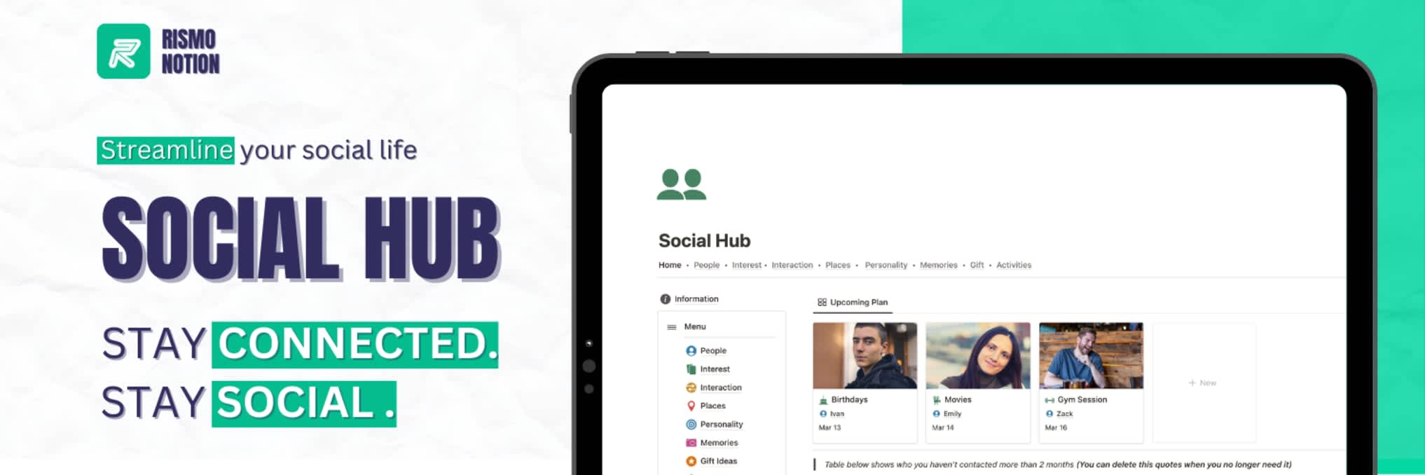 Social Hub | Prototion | Get Notion Template