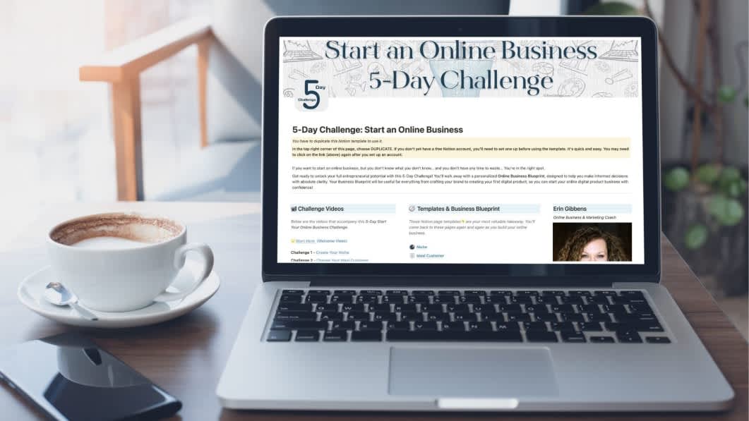 Online Business Planning Notion Templates & Video Training