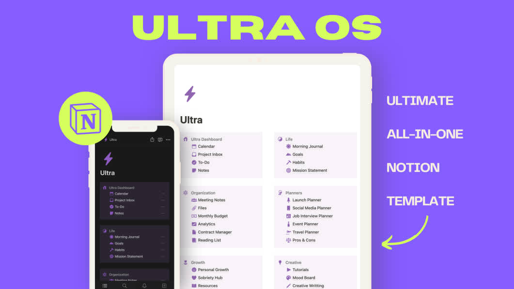 ULTRA OS Notion Dashboard